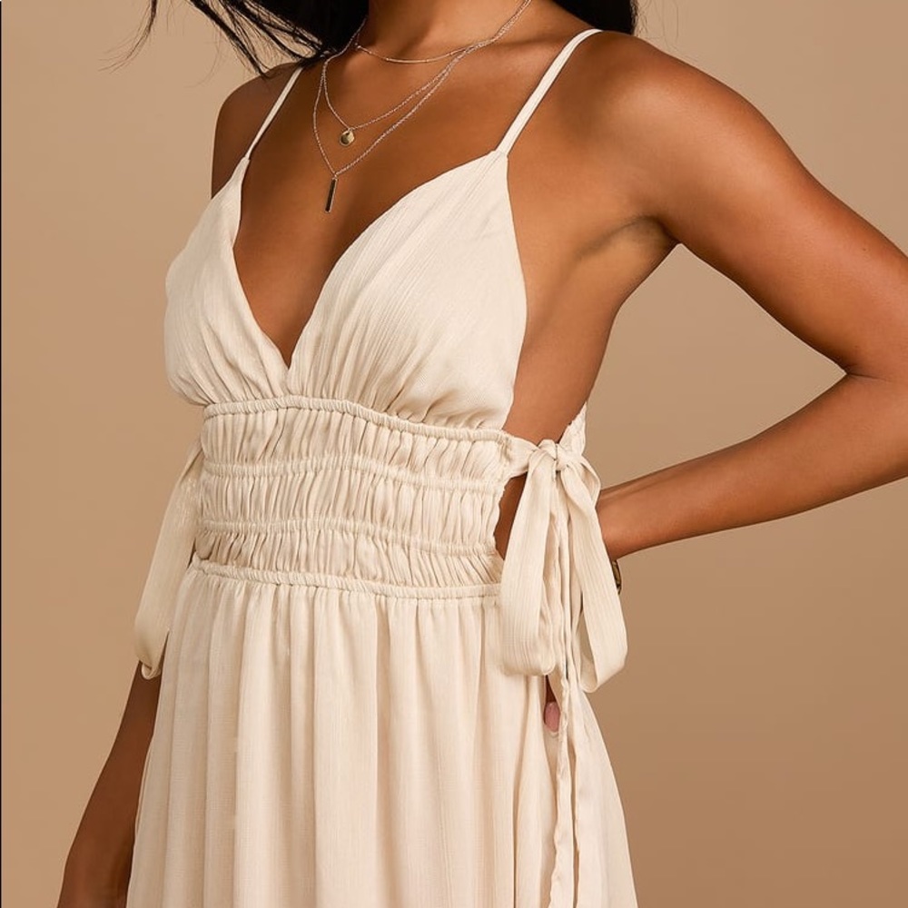 Lulus side tie midi dress